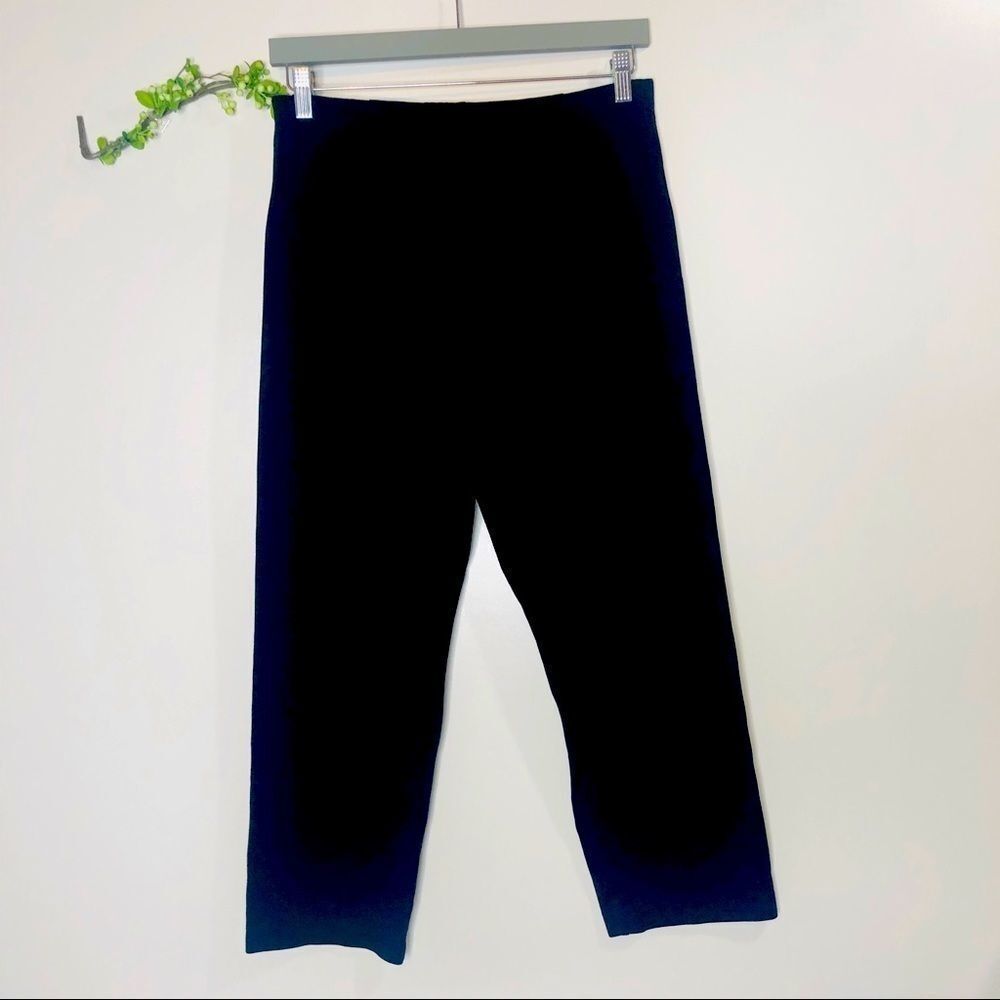 Eileen Fisher Black Stretch Crop Pants, Small